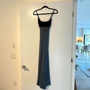 90s Silky & Velvet Gown